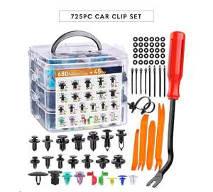725pc Car Push Retainer Clips & Auto Fasteners Assortment