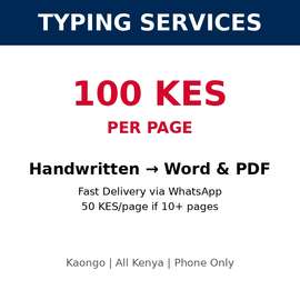 Handwritten to typed -100 per page -fast pdf on phone