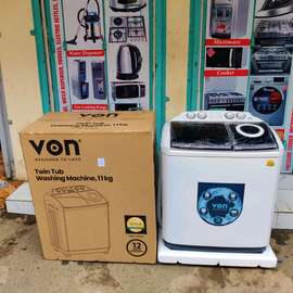 Von Twin Tub Washing Machine 11kg White