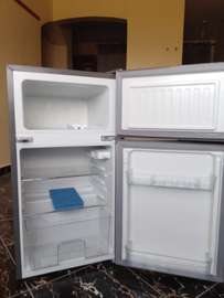 Compact Grey Refrigerator with Freezer