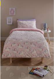 UK Original - Homelife glow in the dark unicorn fleece duvet