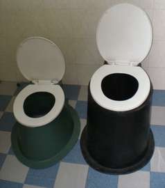 Heavy duty plastic pit latrine toilet seat