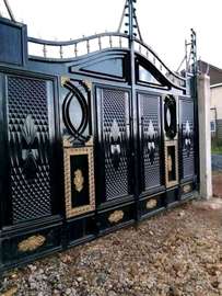 Modern steel heavy swings double gates