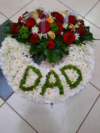 Elegant Funeral Flower Wreath Dad Tribute