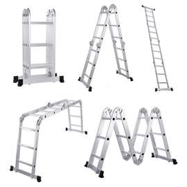 12ft, Aluminium Multipurpose Ladder. 4by3.