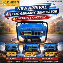 Kato Germany Petrol Generator 3KVA, 4KVA, 5KVA Key Start
