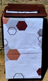 Modern Geometric Hexagon Bed Sheet Set Brown Beige