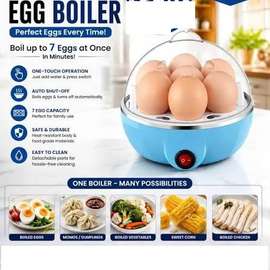 Egg Boiler 7 Eggs Electric Egg Steamer And Poacher