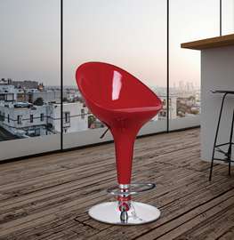 Comfortable Plastic Bar Stool with Adjustable Height