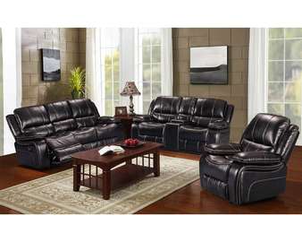 Recliner Sofa; 6-Seater Leather Recliner Sofa