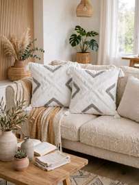 ✨Boho tufted decorative throw pillow cases