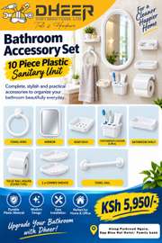 10-Piece Plastic Bathroom Accessory Set