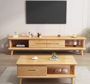 TV Cabinet; Wooden  TV Stand & Table Set