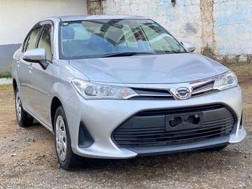Toyota  Axio None hybrid 2019 model silver color.
