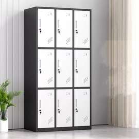 Office Cabinet; 9-Door Lockable Steel Office Cabinet