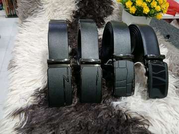 Black and other colours Leather Belts Adjustable Buckles