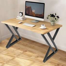Wooden Metal Frame Computer Desk