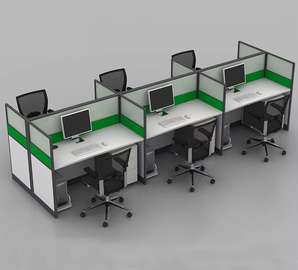 6 Way Cubic Office Workstation Desk
