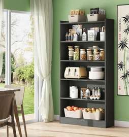 5 Tier Wooden Open Bookshelf