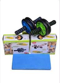 Dual Ab Roller Set with Cushioned Knee Mat