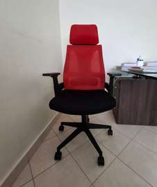 High Back Chair in Red