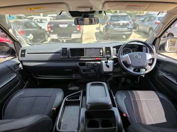 Toyota Hiace 9L White color fully loaded 2019 model.