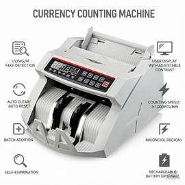 Bill Counter Machine Bank Counterfeit Detector UV & MG Cash