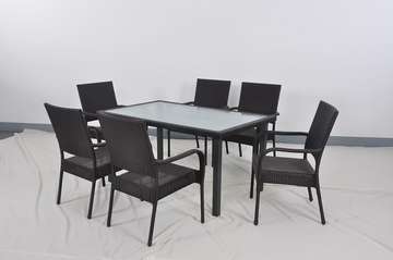 6-Seater Rattan Outdoor Set