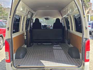 Toyota Hiace 9L White color fully loaded 2019 model.