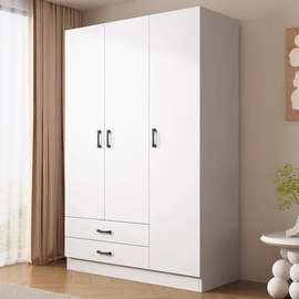 Wardrobe; 3-Door Wooden Clothes Wardrobe