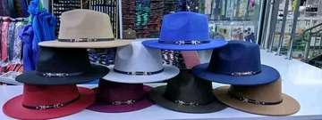 Fedora hats in various colors