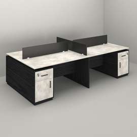 Four way office working station desk with Storage