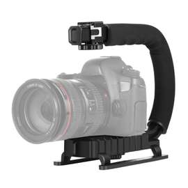 U/C Shape 3-Head Cold Shoes DV Stabilizer  DSLR Cameras