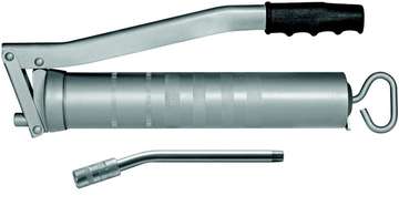 Lever Grease Gun with Rigid Stem and 4-Jaw Connector
