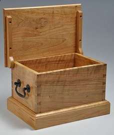Elegant Wooden Storage Box Medium Size Natural Finish