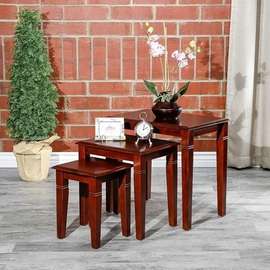 Coffee Table; Wooden Nesting Coffee Tables