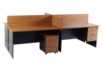 Four way office working station desks