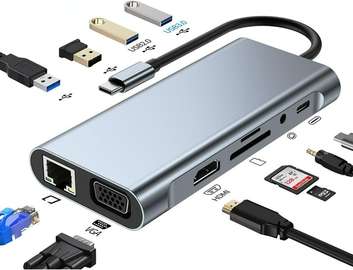 Type-c 11-in-1 USB C hub Docking Station Triple Display