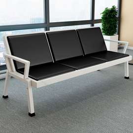 Reception Bench;  Padded 3-Link Reception Bench