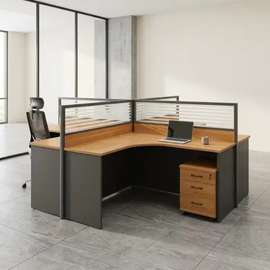 Office Workstation;4-Way Curved Office Workstation
