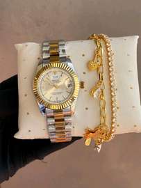 ROLEX LADIES WATCH /DOUBLE BRACELETS