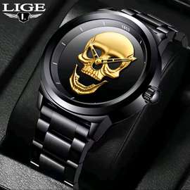 LIGE  SKULL GENTS WATCH  #LG9876