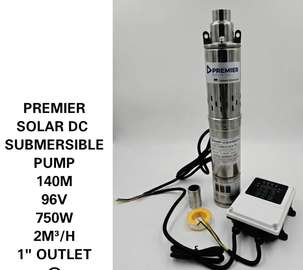 Premier Solar DC Submersible Pump 750W 140M Depth