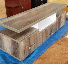 TV Stand; Wooden TV Stand with Shelves