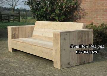 Hamilton Designs Handmade Wooden Outdoor Sofa 3-Seater