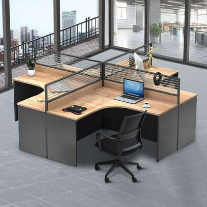 4-Person Curved Office Working Station image 6