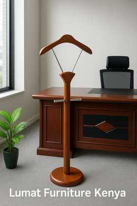 Coat Hanger; Executive  Modern Mahogany Coat Hanger image 9