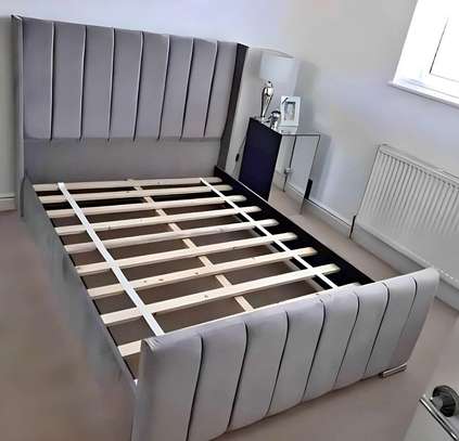 Padded Wooden King Size Bed image 7