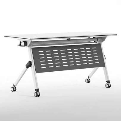 Foldable Table : White Foldable Office Table In Kemera image 3