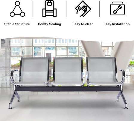3 Seater Non Padded Waiting Bench image 6